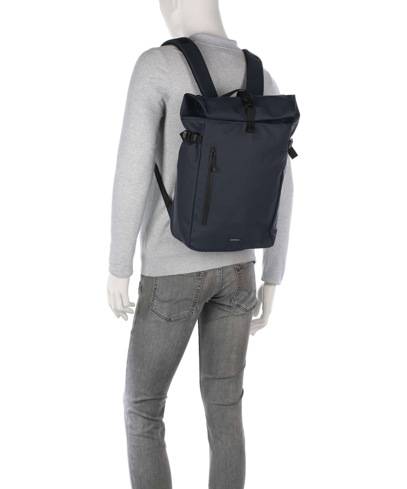 Sandqvist Stream M Rolltop backpack navy
