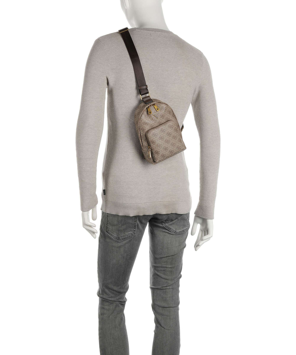 Guess Milano Eco Sling bag beige/brown