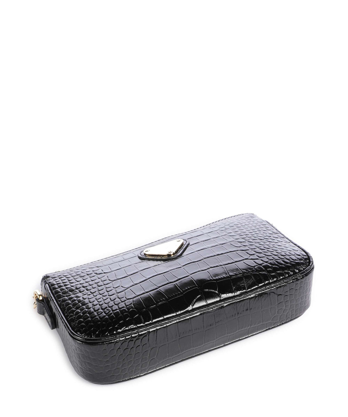 Maison Mollerus Croco Zell Shoulder bag classic schwarz