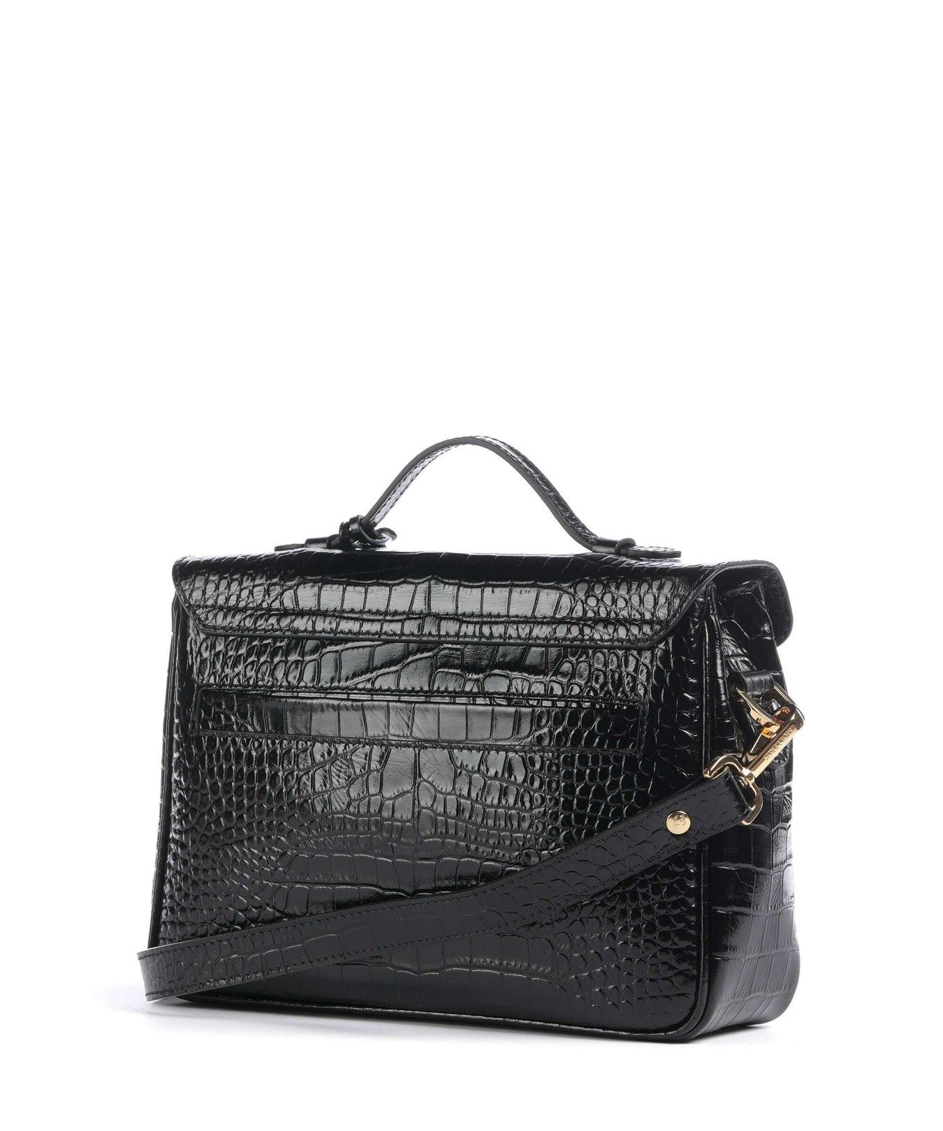 Maison Mollerus Croco Marly Handbag classic schwarz