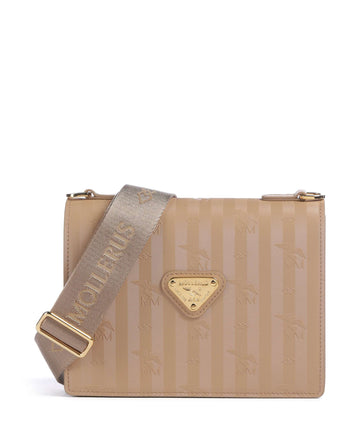 Maison Mollerus Vinerus Melide Torba preko ramena cappuccino beige/nastro