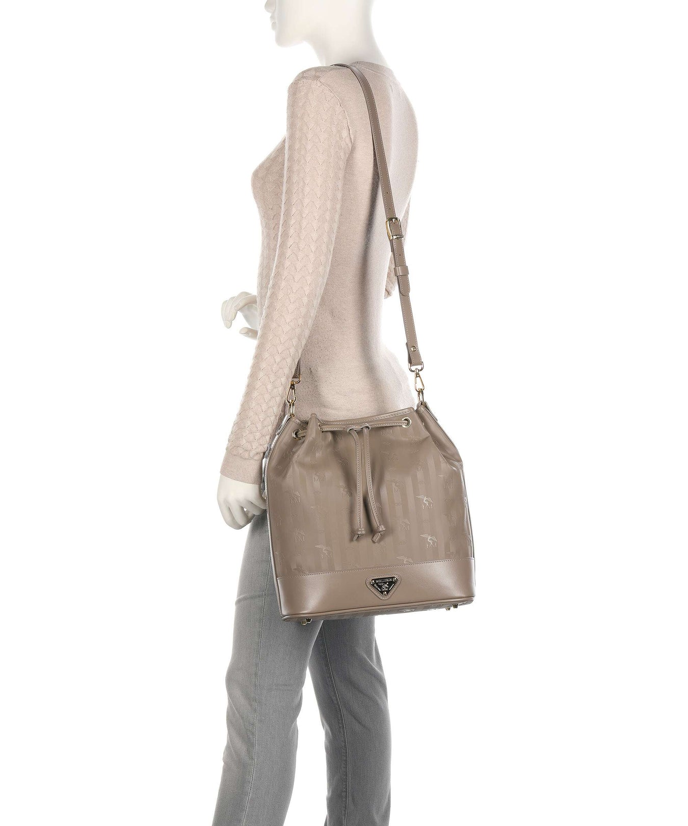 Maison Mollerus Vinerus Niesen Bucket bag taupe
