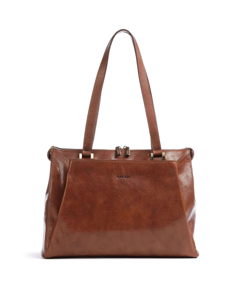 Giudi Crown Tote bag brown