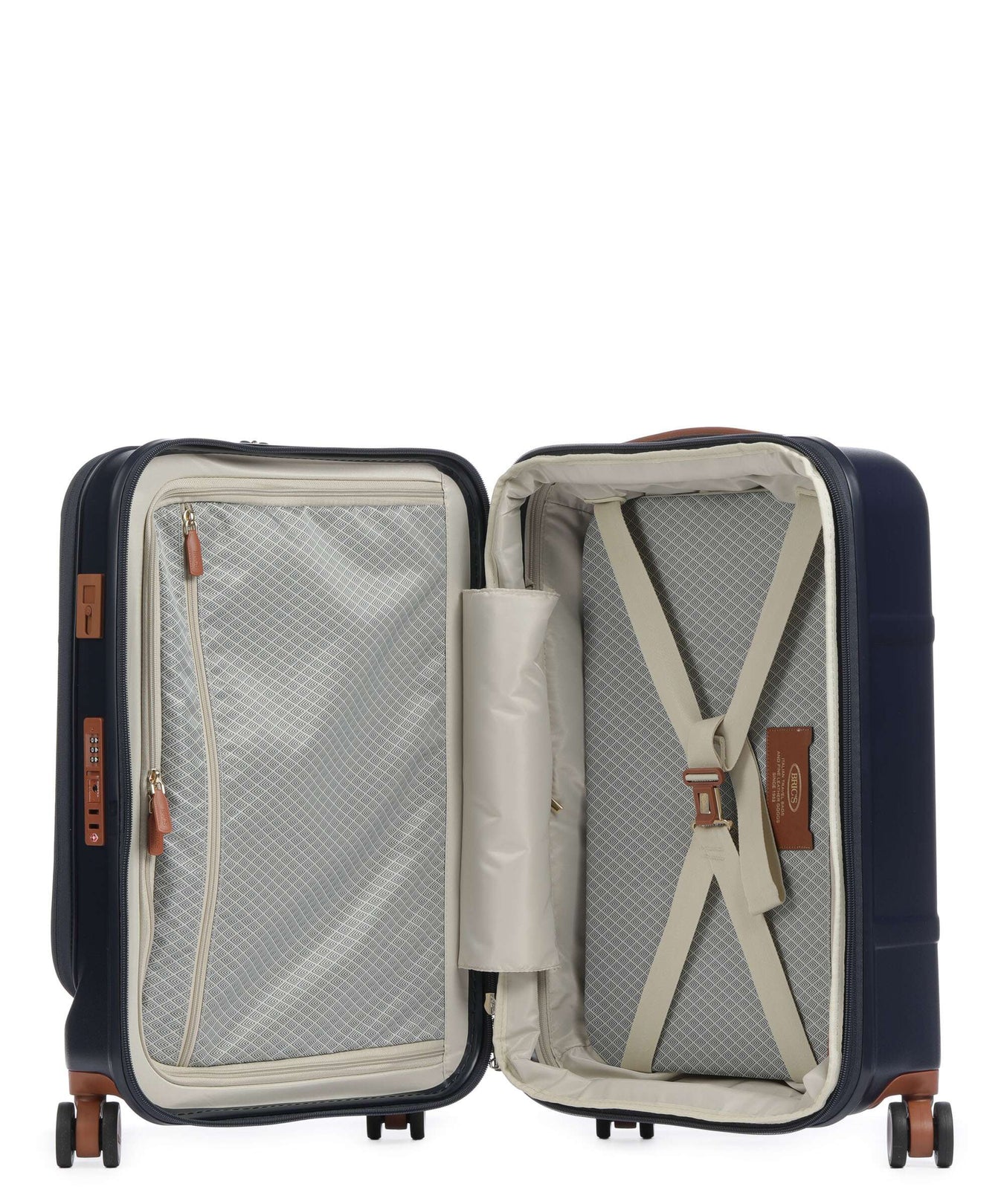 Brics Bellagio Spinner (4 wheels) blue/tan