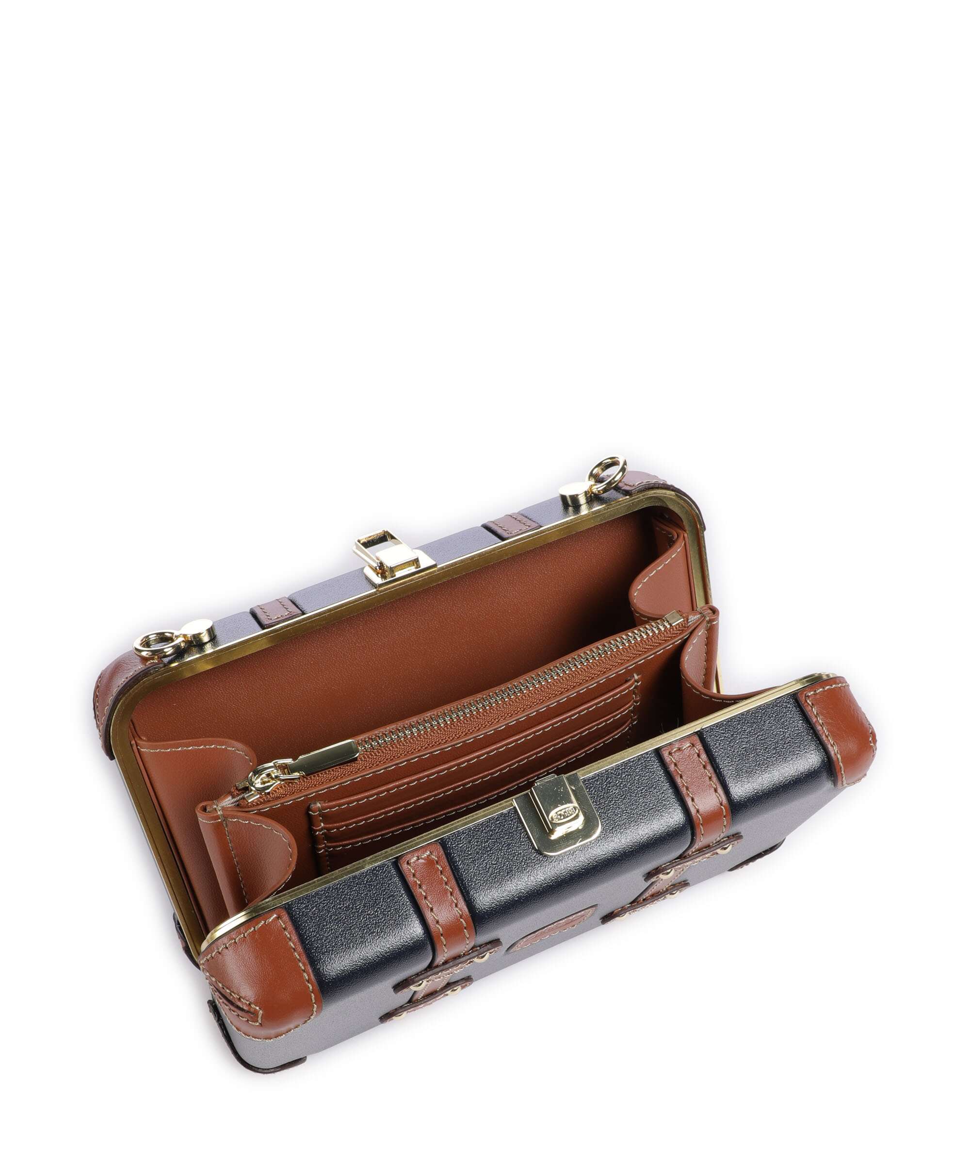 Brics Bellagio Crossbody bag blue/tan