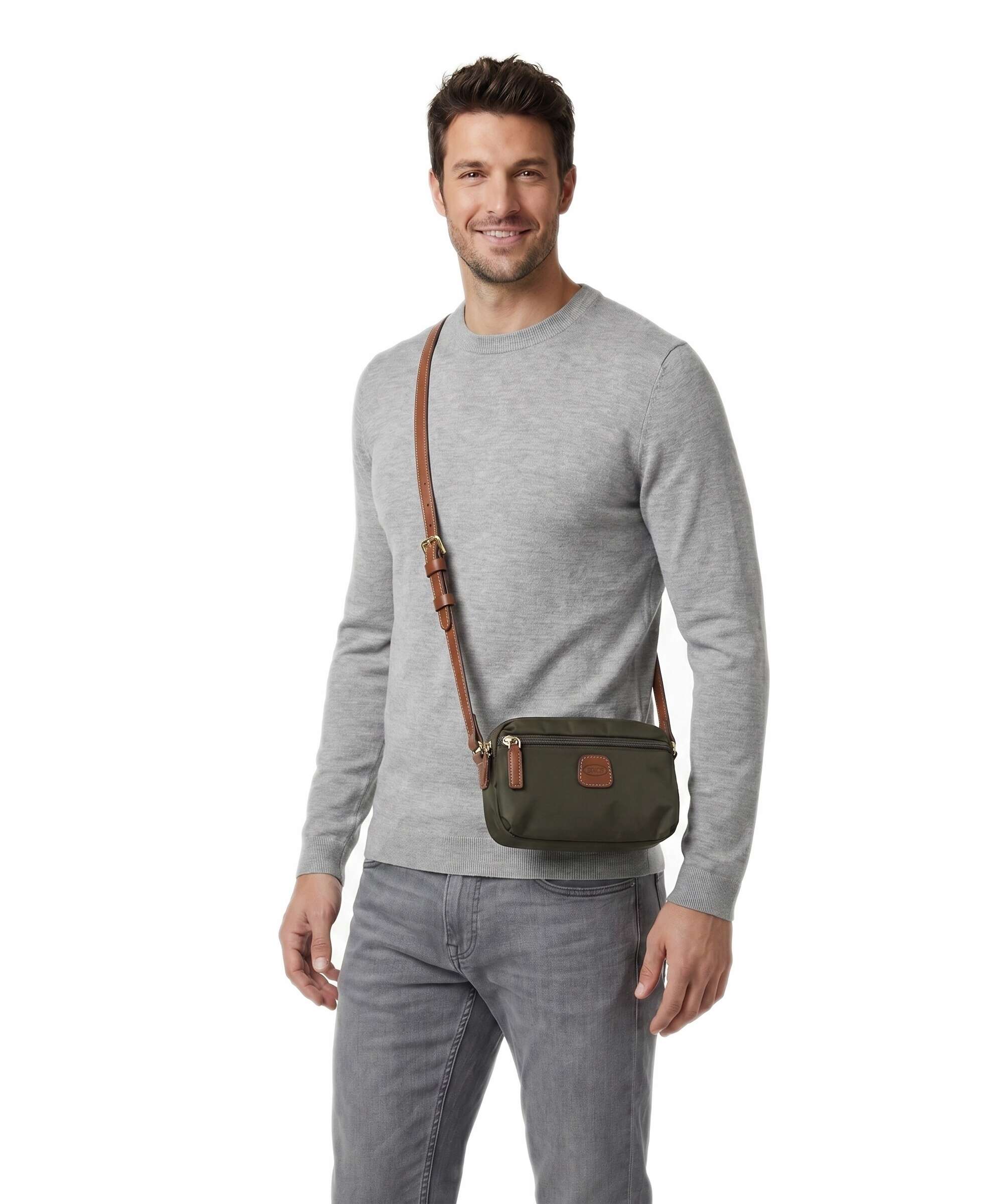 Brics X-Collection Crossbody bag olive