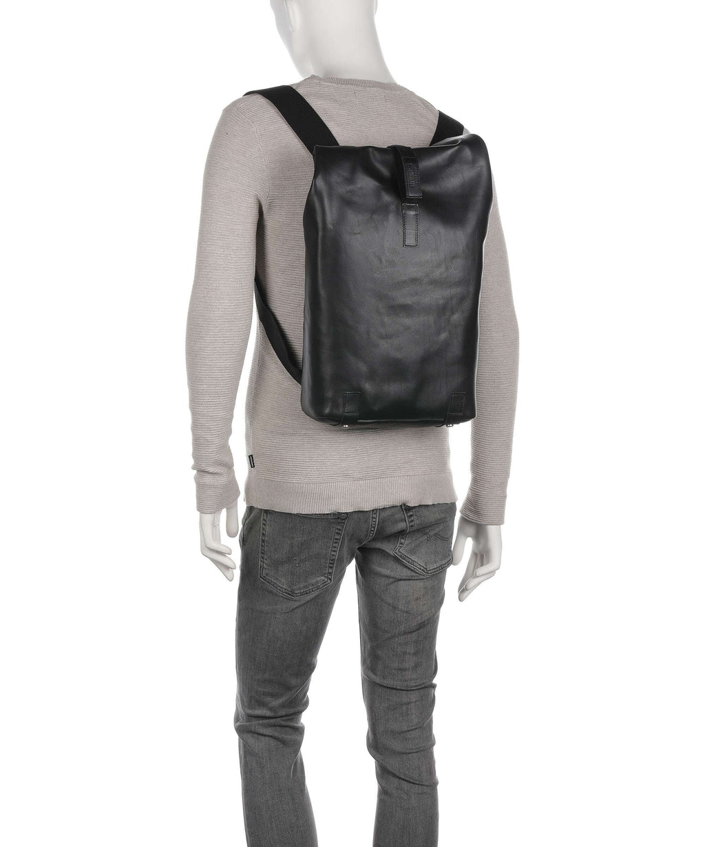 Brooks England Pickwick Leather Small Rolltop backpack black