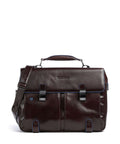 Piquadro Blue Square Briefcase mahogany