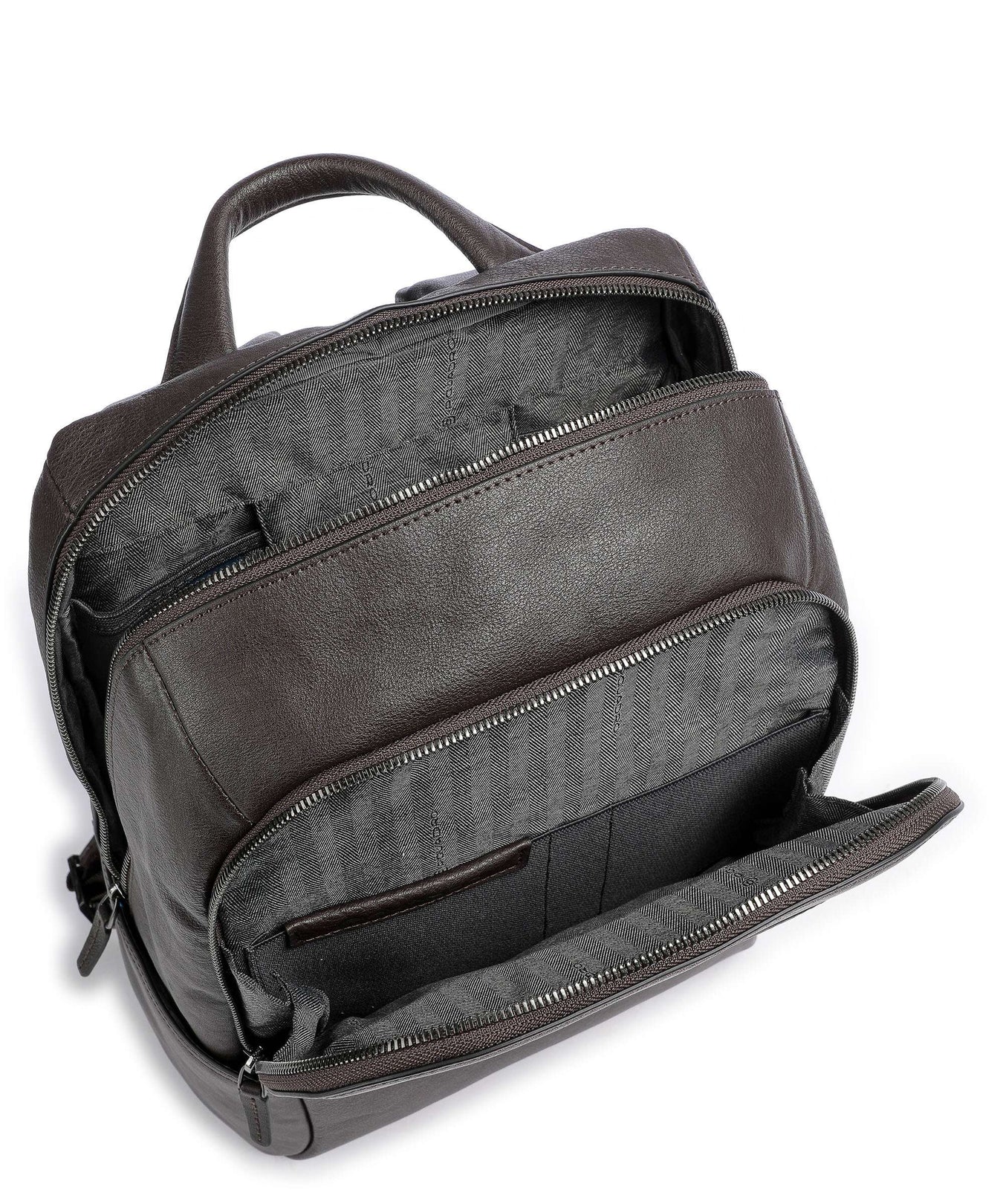 Piquadro Black Square Laptop backpack testa di moro
