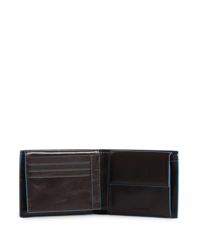 Piquadro Blue Square RFID Wallet mahogany