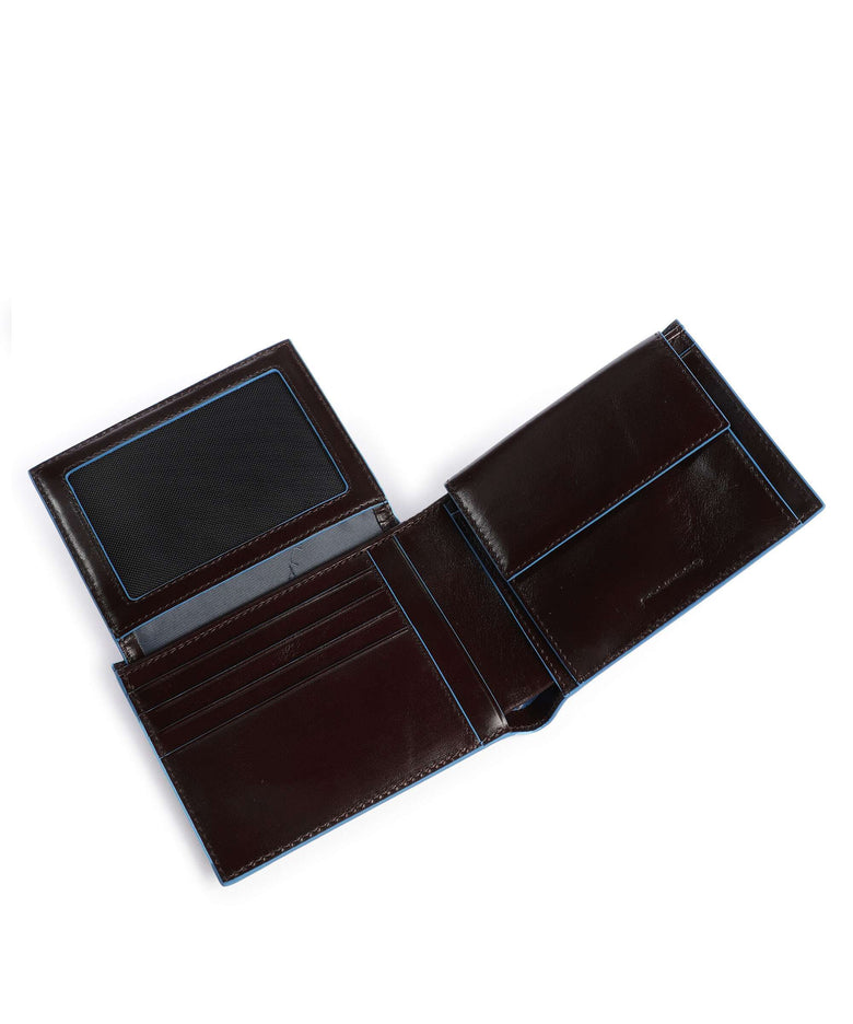 Piquadro Blue Square RFID Wallet mahogany
