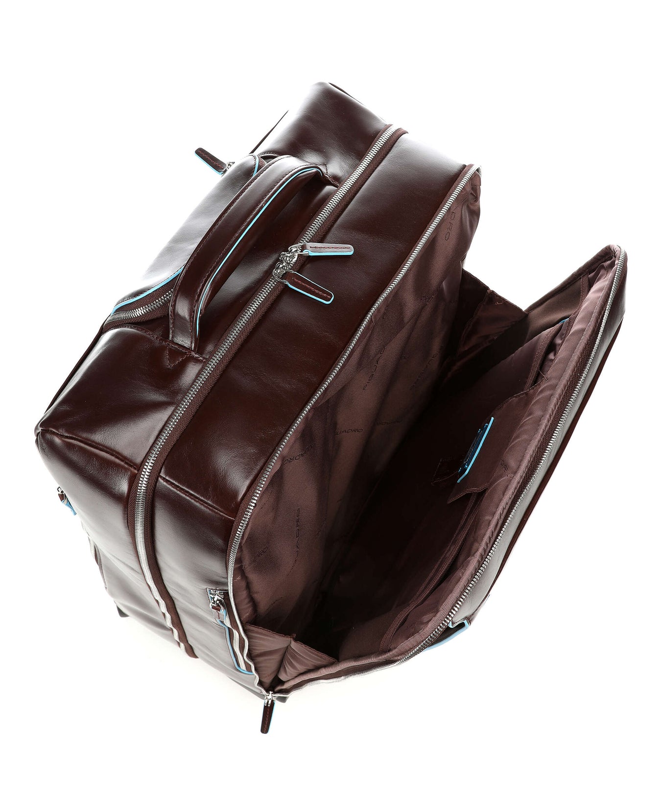 Piquadro Blue Square Spinner (4 wheels) mahogany