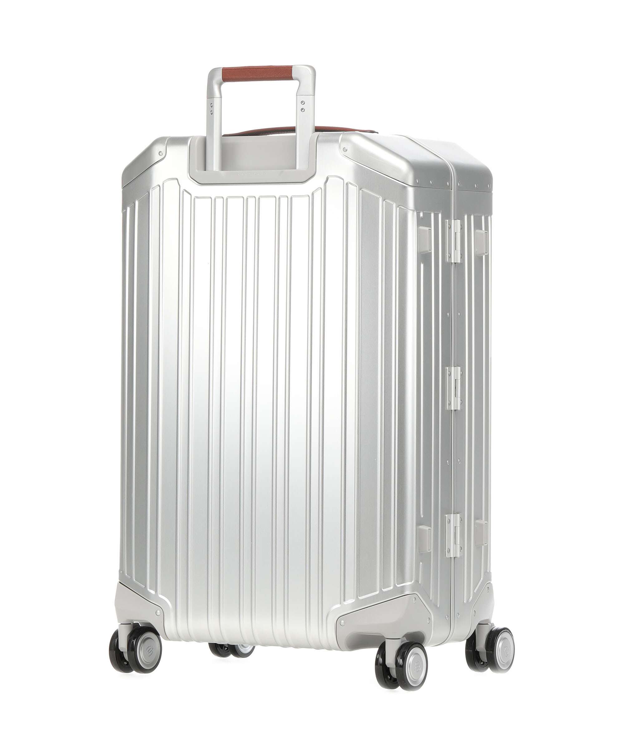 Piquadro Alu Spinner (4 wheels) grey/hide