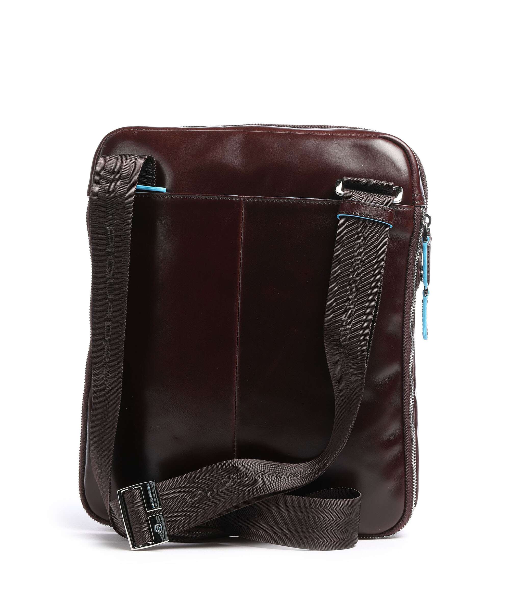 Piquadro Blue Square Crossbody bag mahogany