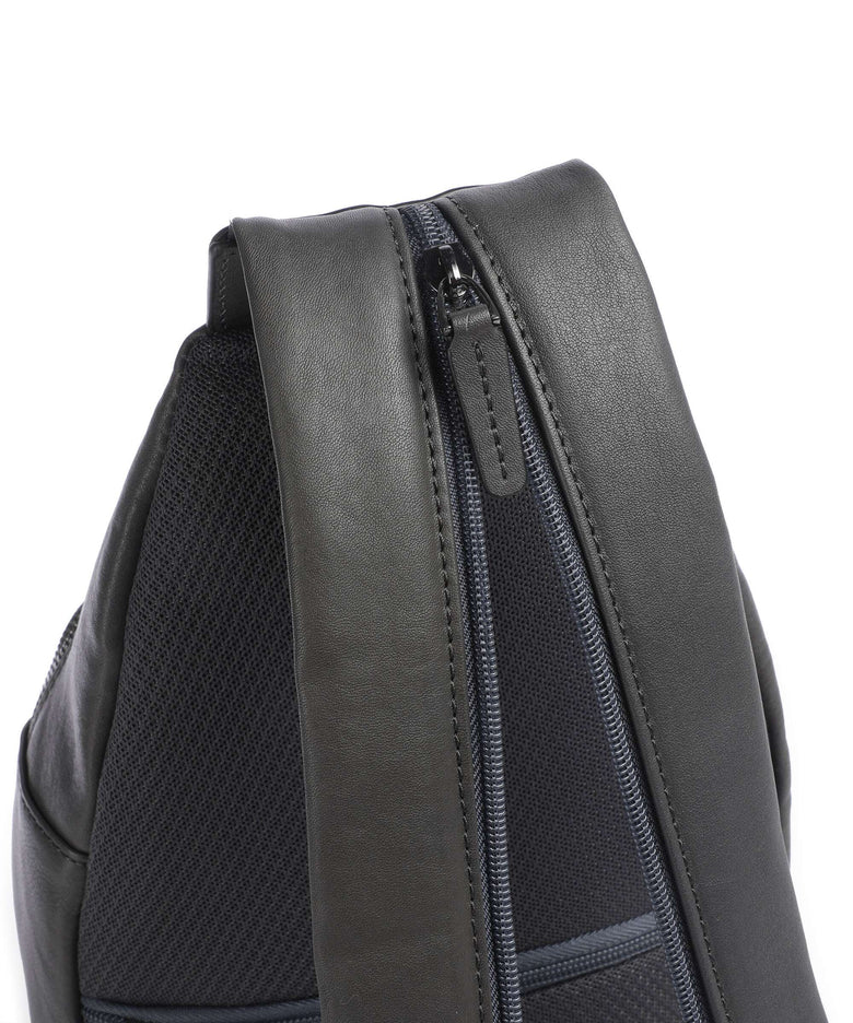 Piquadro Black Square Sling bag blue ocean