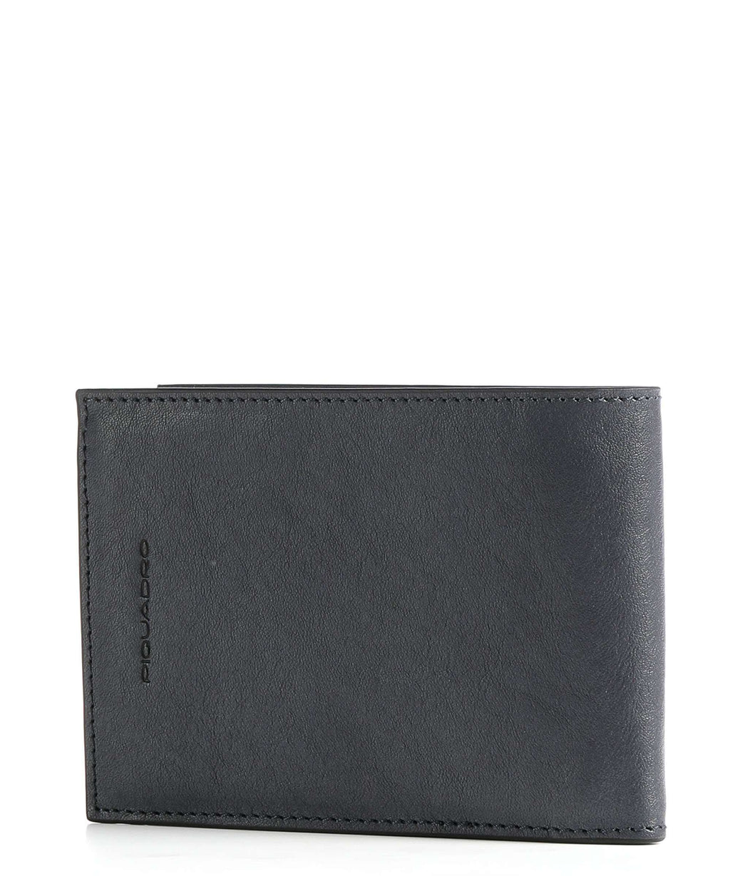 Piquadro Black Square Wallet blue ocean