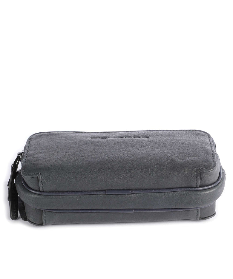 Piquadro Black Square Wristlet blue ocean