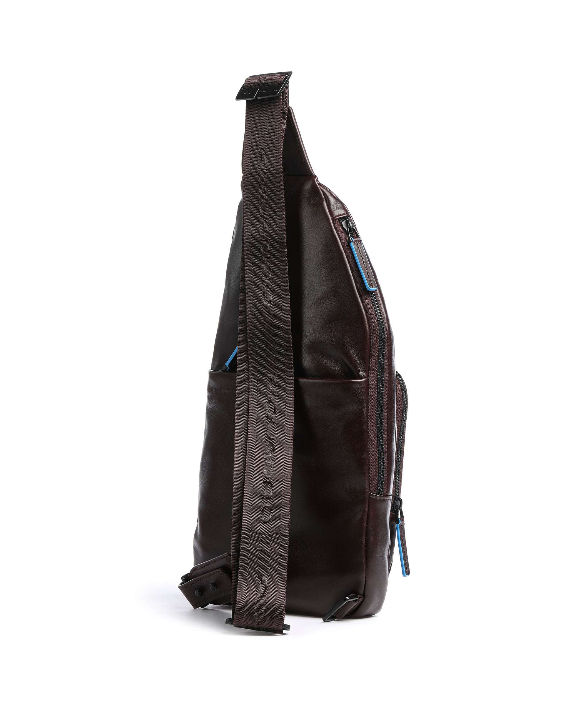 Piquadro Blue Square Revamp Sling bag mahogany