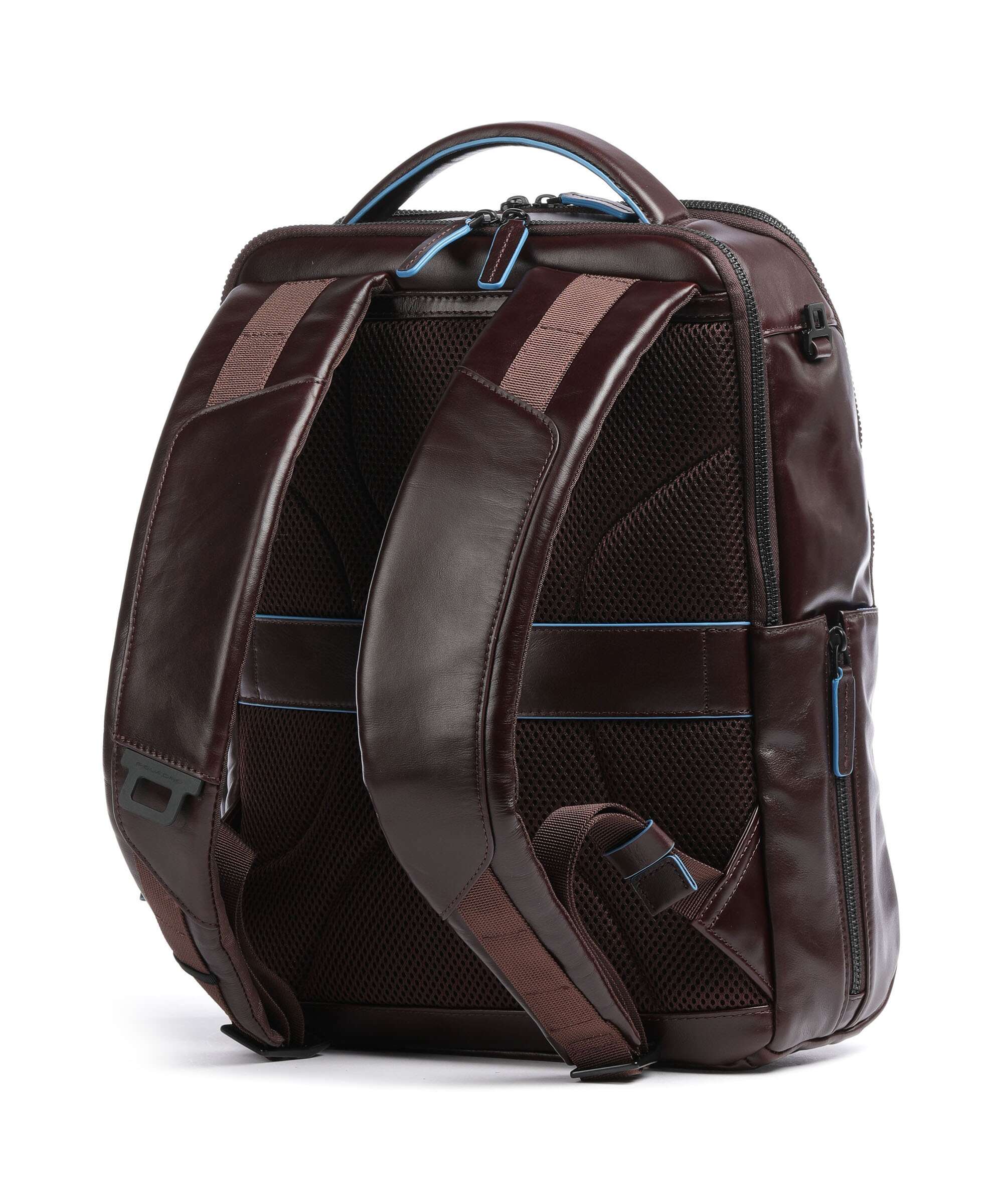 Piquadro Blue Square Revamp Laptop backpack mahogany