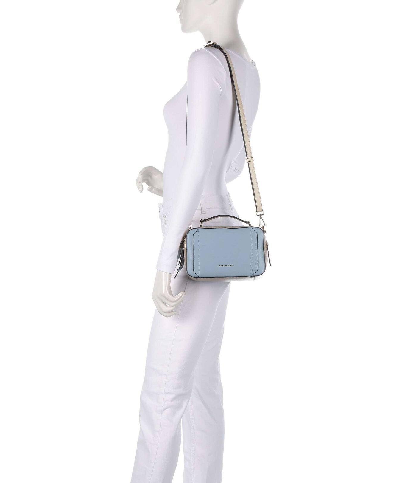Piquadro W92 Crossbody bag light blue/beige