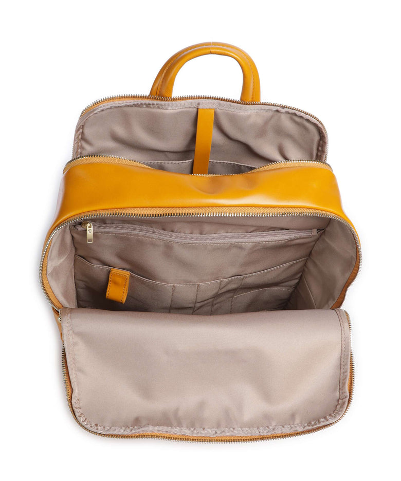 Piquadro Blue Square Backpack mustard