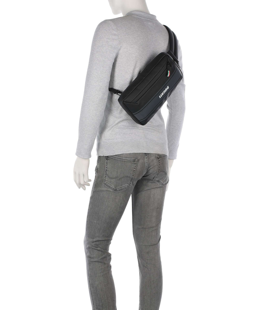Piquadro Ducati C2OWD Sling bag nero