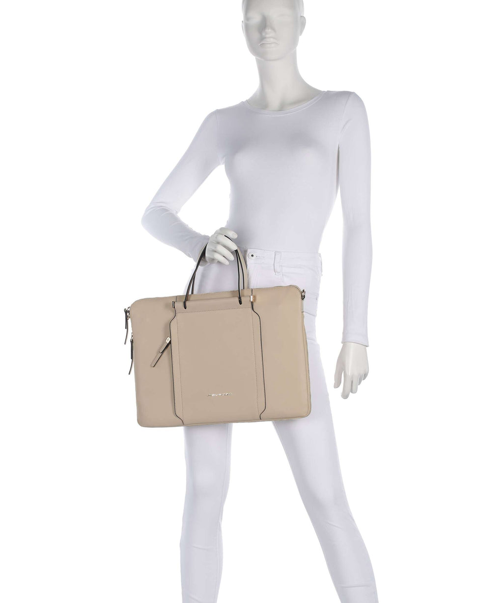 Piquadro W92T Briefcase beige/cuoio
