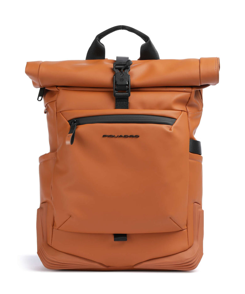 Piquadro Corner Special Rolltop backpack brique
