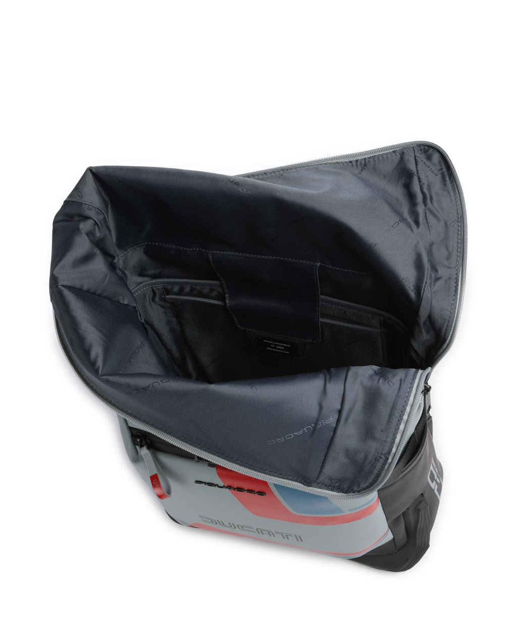 Piquadro Ducati C2OWD Rolltop backpack blue/black