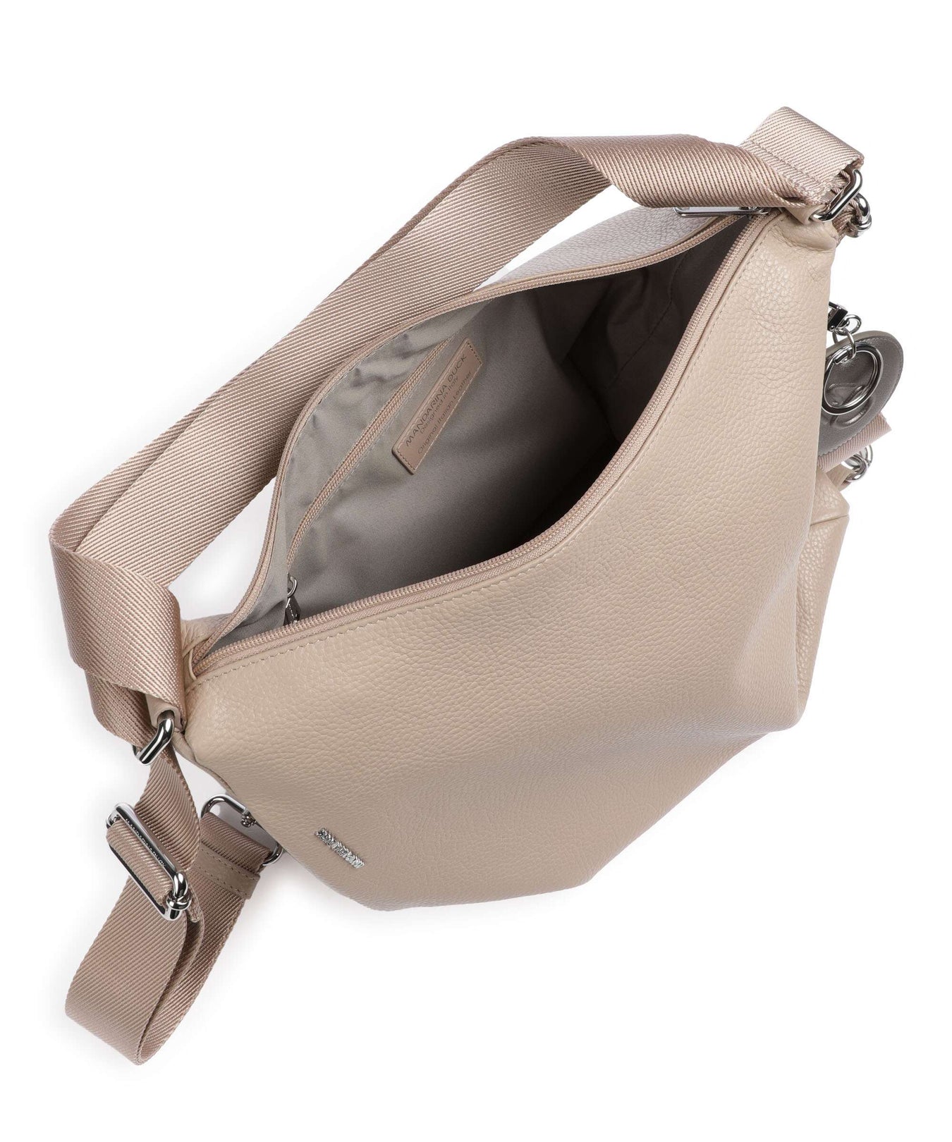 Mandarina Duck Mellow Leather Backpack bag warm taupe