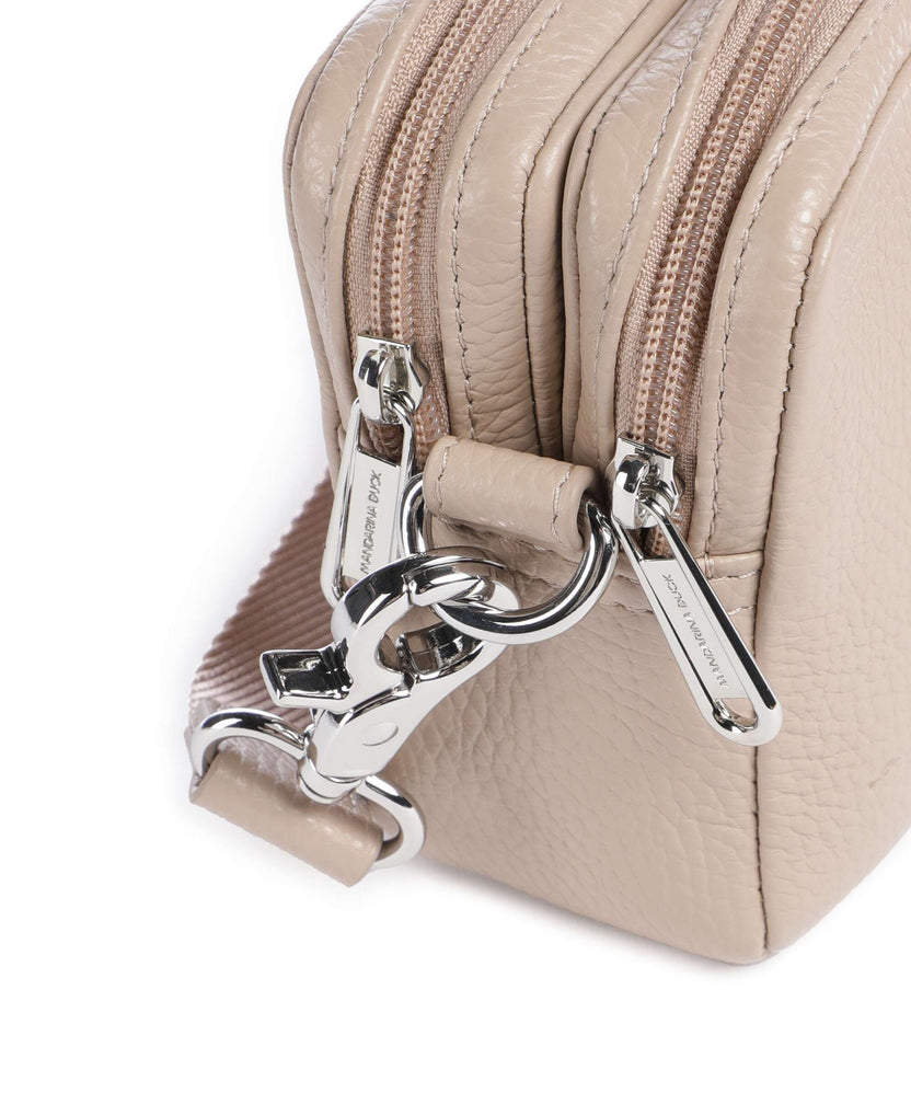 Mandarina Duck Mellow Leather Crossbody bag warm taupe