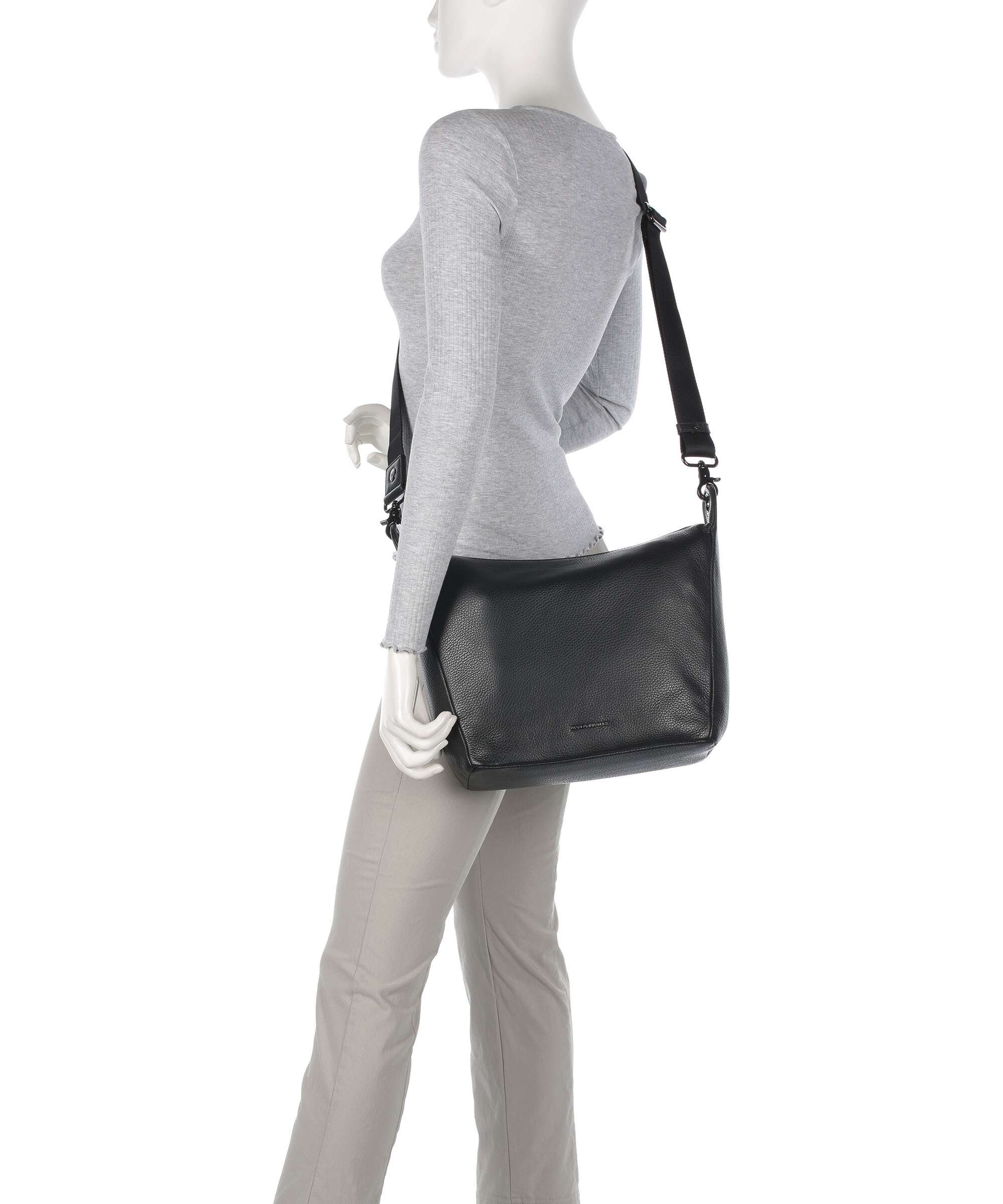 Mandarina Duck Mellow Leather Crossbody bag nero