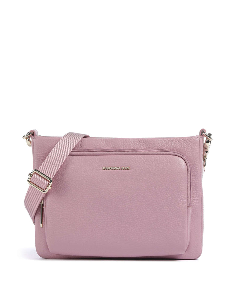 Mandarina Duck Mellow Leather Crossbody bag lilac rose
