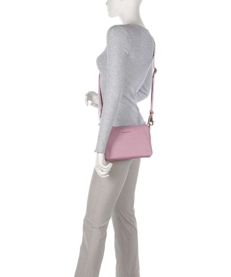 Mandarina Duck Mellow Leather Crossbody bag lilac rose