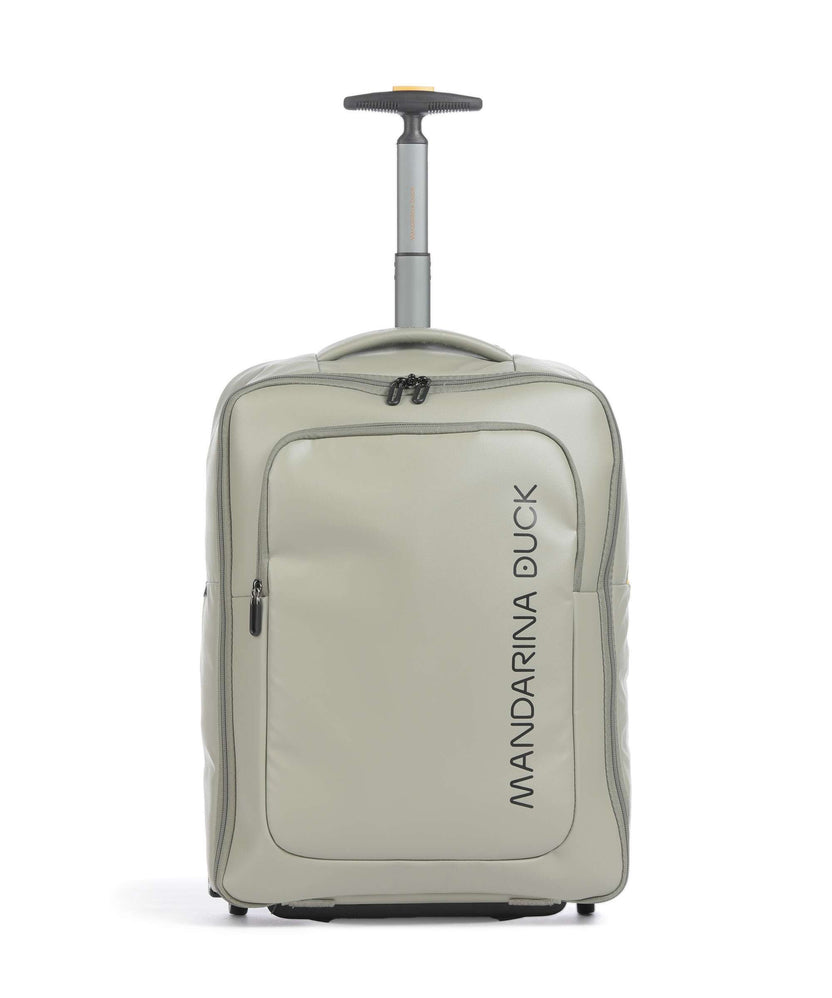 Mandarina Duck Eco Coated Backpack with wheels mud