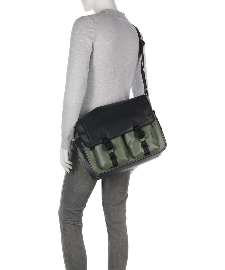 Mandarina Duck Eco Coated Messenger bag pine green
