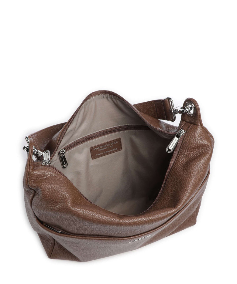 Mandarina Duck Mellow Leather Hobo bag milk chocolate