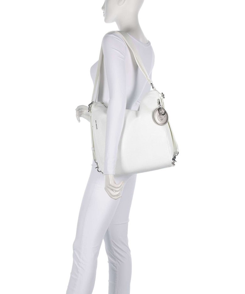 Mandarina Duck Mellow Leather Backpack bag blanc
