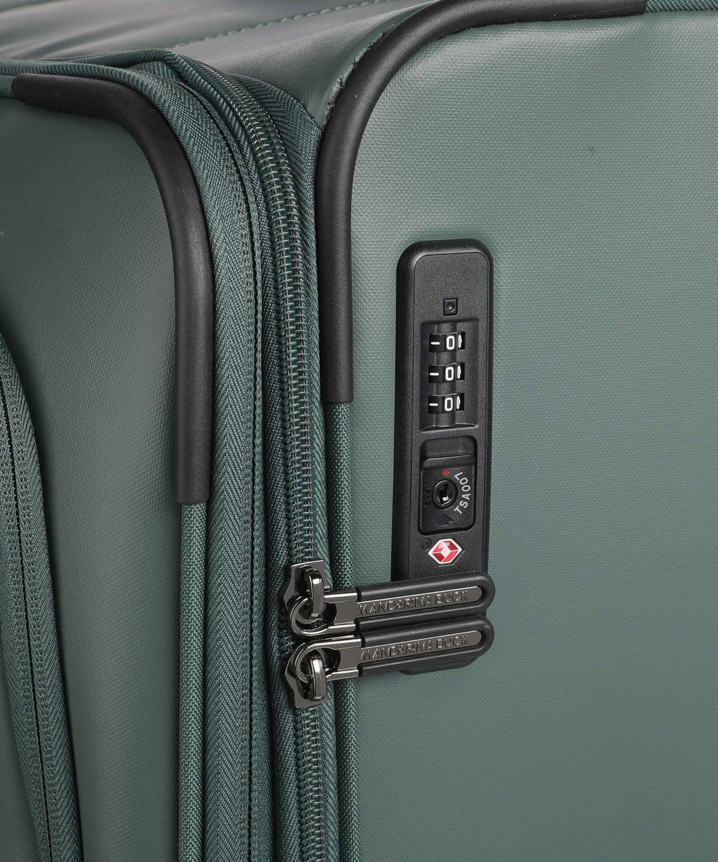 Mandarina Duck Eco Coated Spinner (4 wheels) deep green