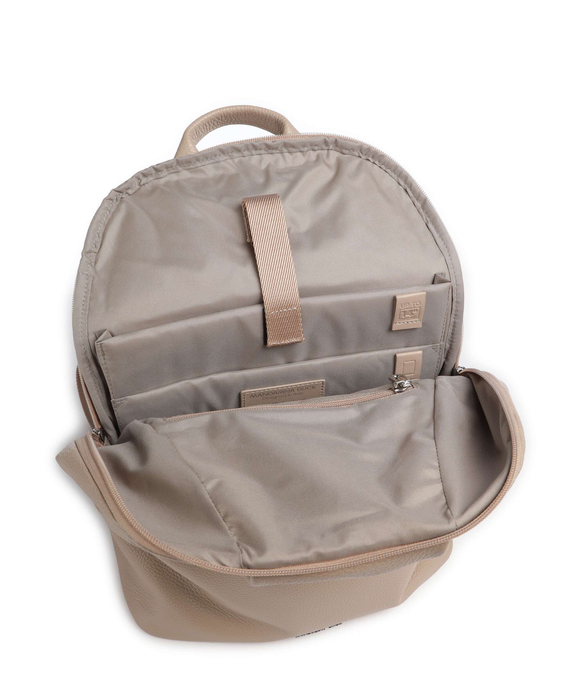 Mandarina Duck Mellow Leather Backpack warm taupe