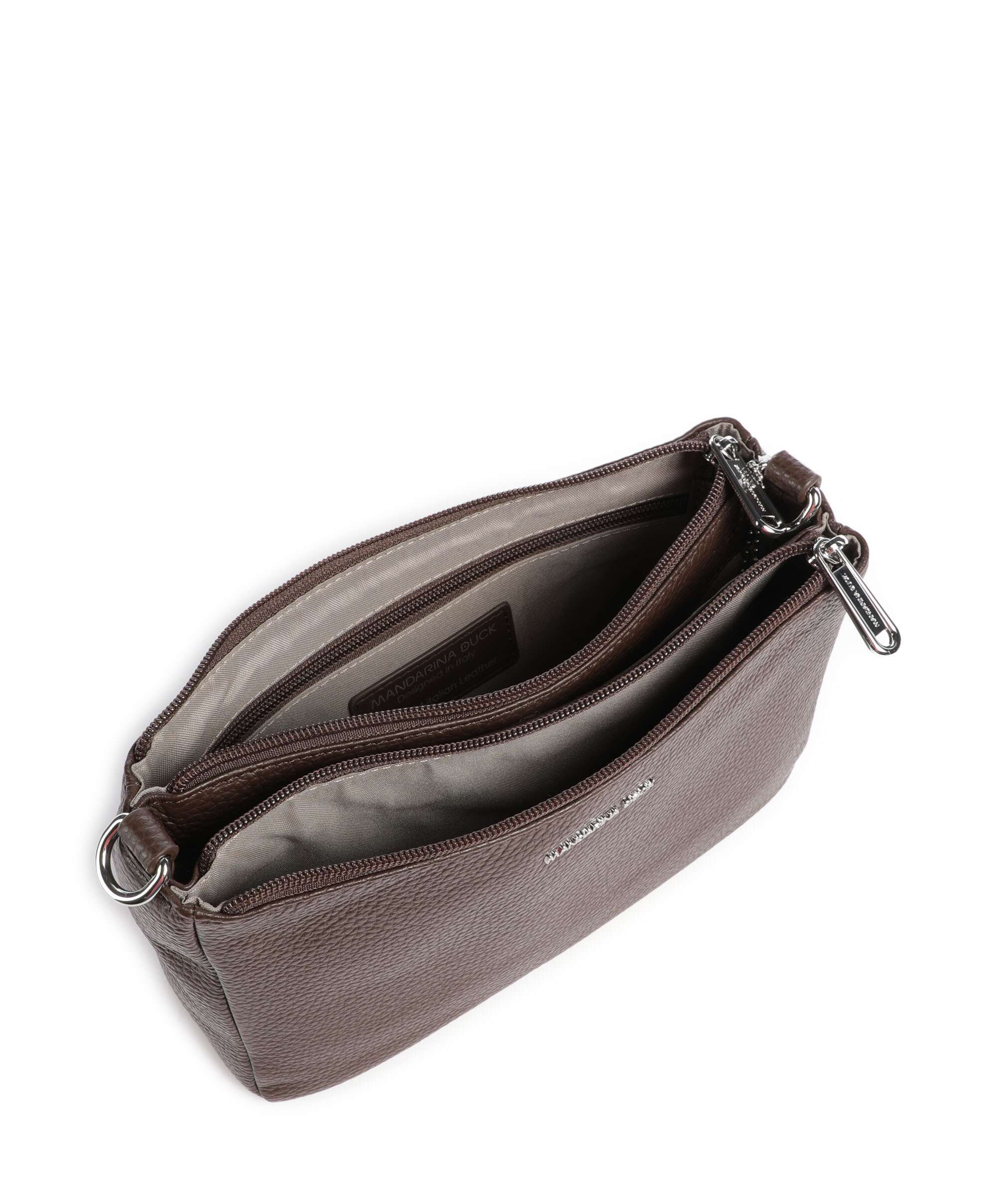 Mandarina Duck Mellow Leather Crossbody bag espresso