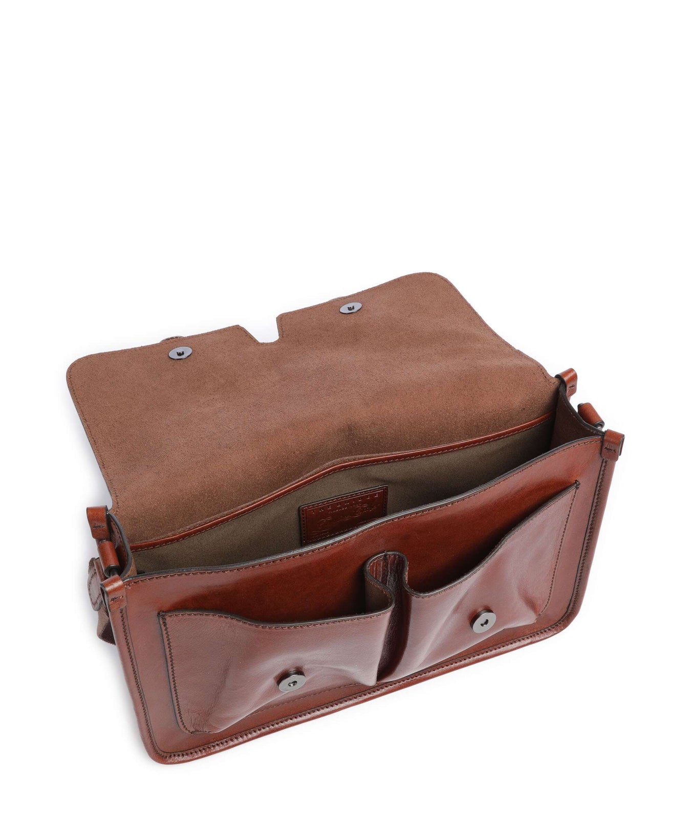 The Bridge Isaia Messenger bag marrone/rut scamosciato opaco