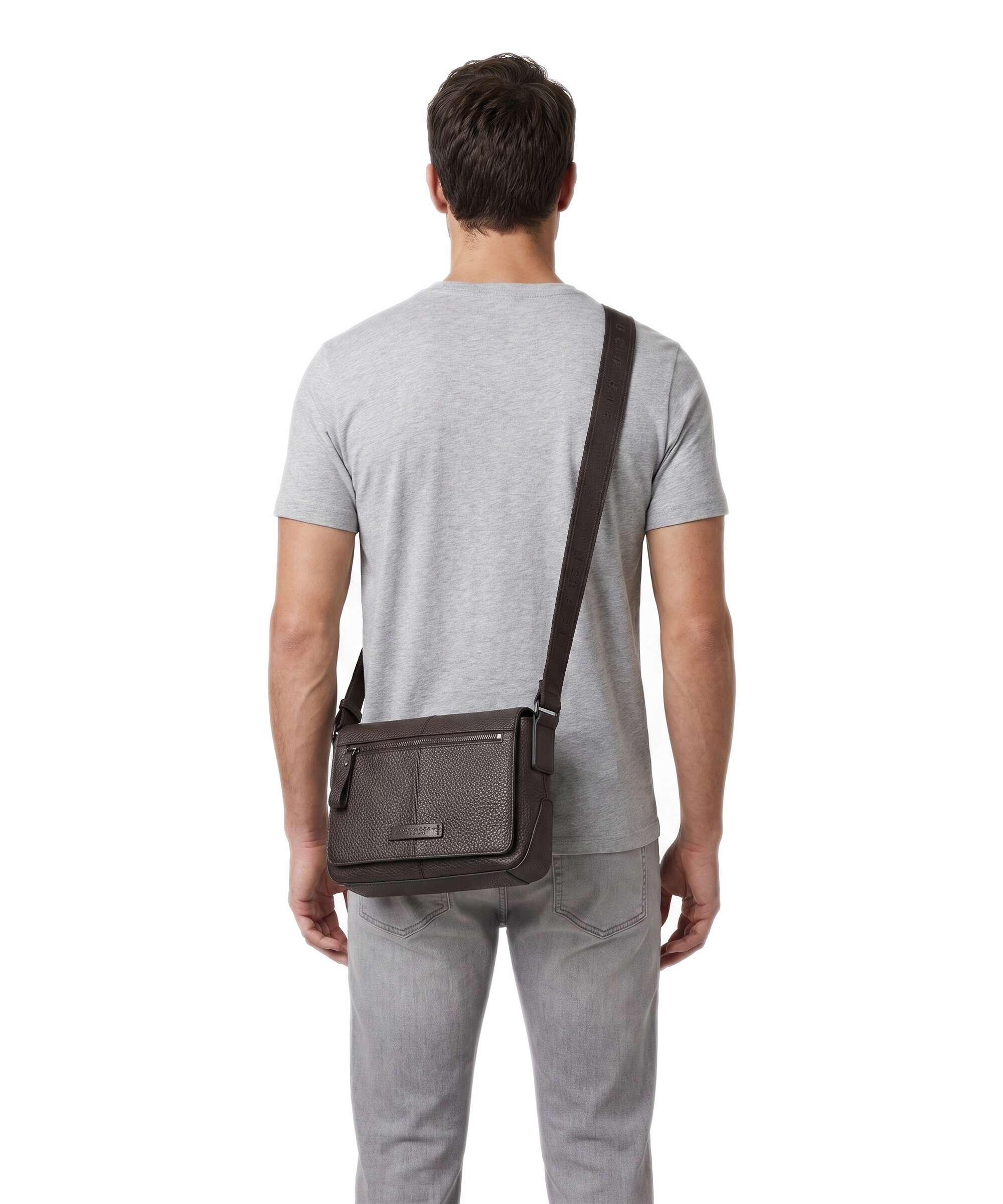 The Bridge Manfredi Messenger bag moka
