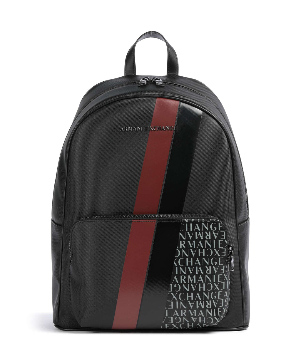Armani Exchange Dylan Backpack black/pomegranate/black shiny