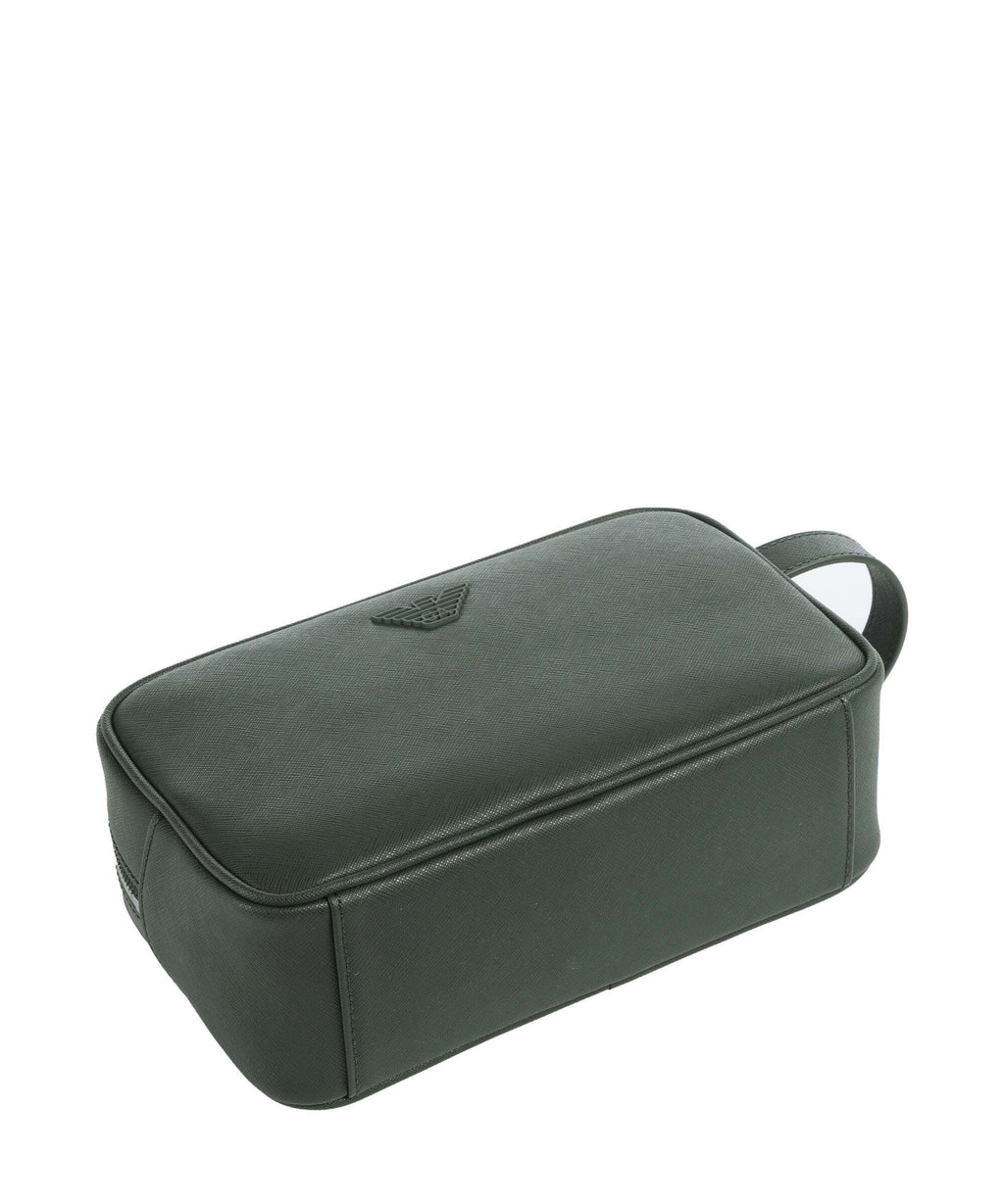 Emporio Armani Saffiano Animation Toiletry bag deep forest