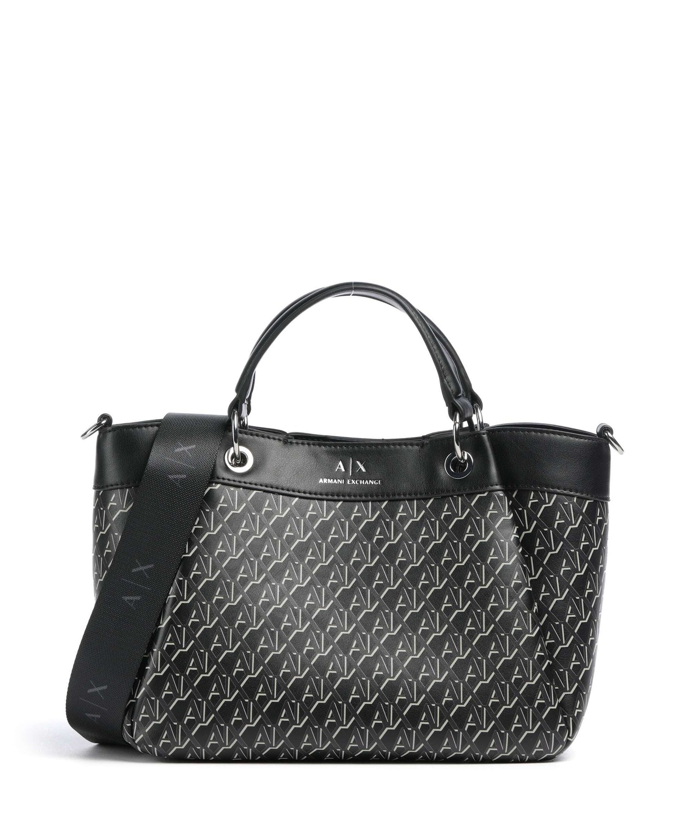 Armani Exchange Wave Monogram M Handbag black