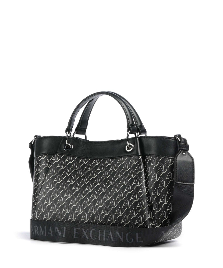 Armani Exchange Wave Monogram M Handbag black