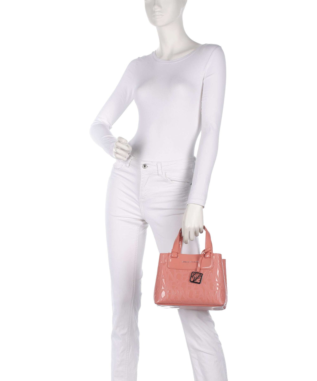 Armani Exchange Liz Patent S Handbag petal pop