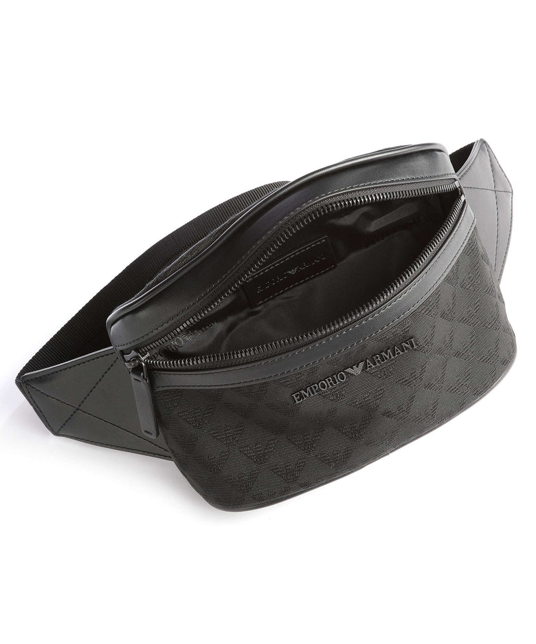 Emporio Armani Omnia Jacquard Fanny pack black