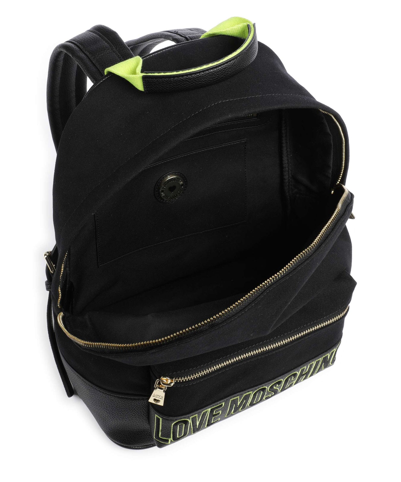 Love Moschino Free-Time Backpack nero/lime
